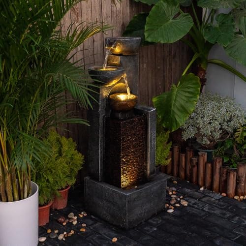YZM 4291 Inch Tall Outdoor Water Fountain with Lights