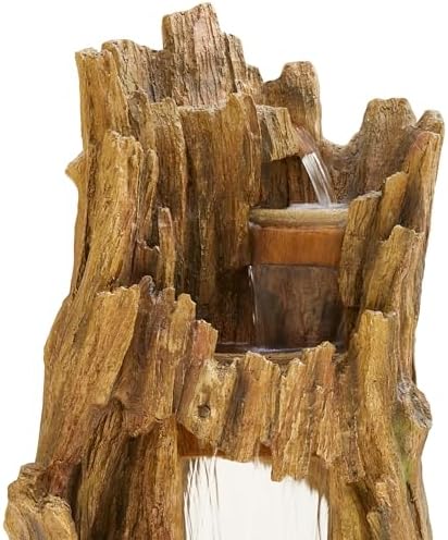 Alpine Corporation 3 Tier Waterfall Fountain with LED Lights