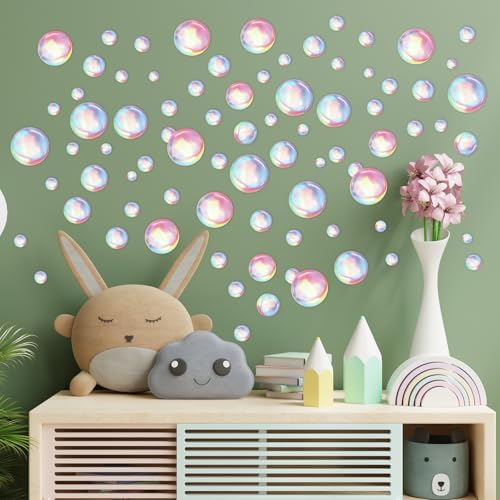 4 Sheets Bubble Wall Decals Under The Sea Birthday Decor