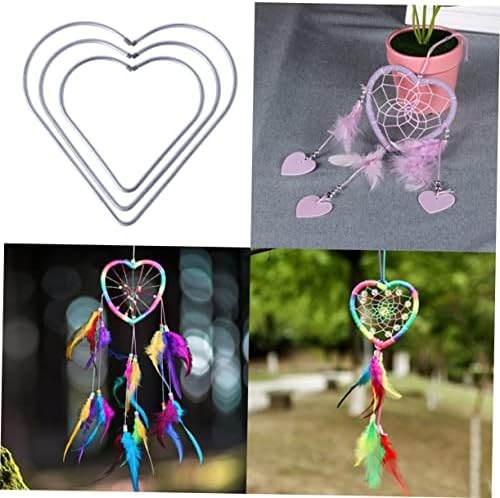 Heart Shaped Macrame Hoop Metal Ring Dreamcatcher Decor