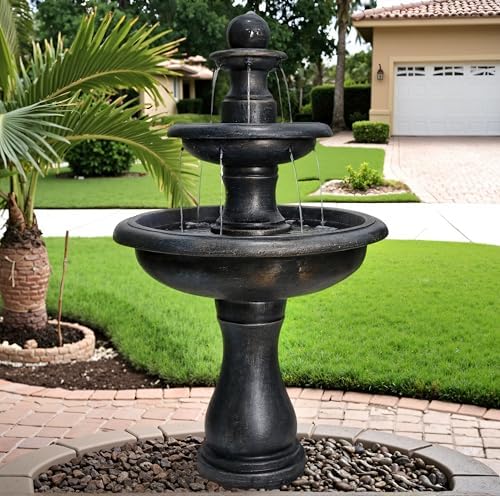 SunJet 452 High 3-Tiers Concrete Outdoor Fountain