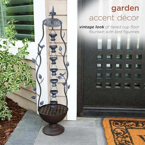 Alpine Corporation MAZ256 7 Cup Tiered Bronze Water Fountain