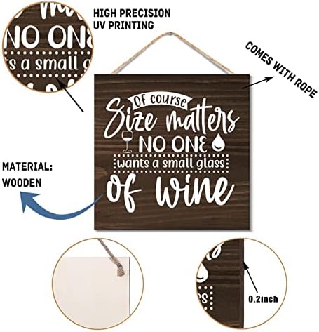 Rustic Wooden Wine Quote Wall Art Sign 12x12