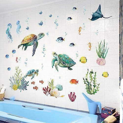Decalmile Under The Sea Turtle Wall Decals