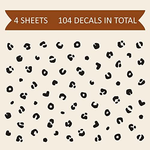 Black Vinyl Jungle Cheetah Spot Wall Decals