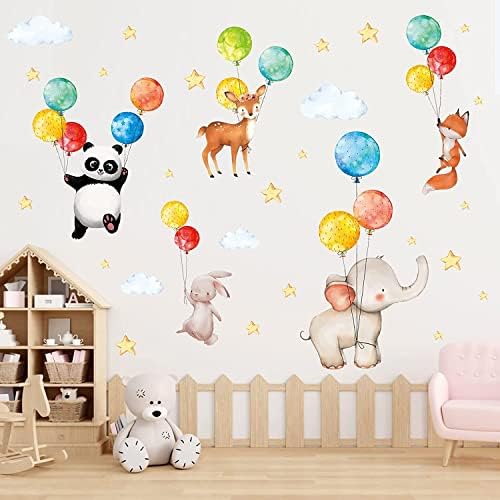 TOARTi Cartoon Animals Wall Stickers for Kids Room Decor