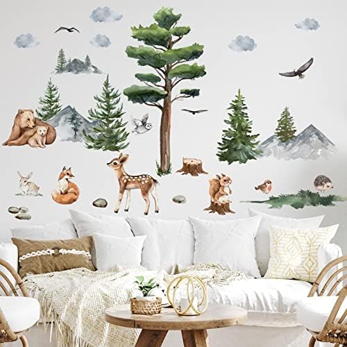 Jungle Animals Wall Decals for Kids Bedroom Playroom Decor
