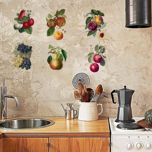 SUPERDANT Vintage Grapes Peaches Wall Decals