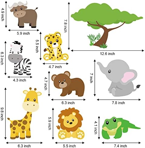 Supzone Jungle Wall Stickers for Kids Room Decor