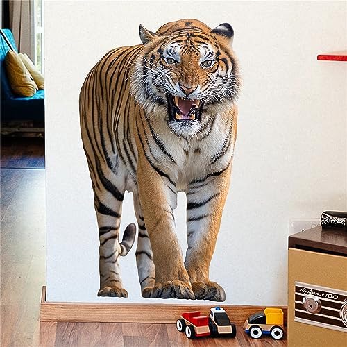 Ferocious Tiger Wall Sticker Realistic Animal Decal