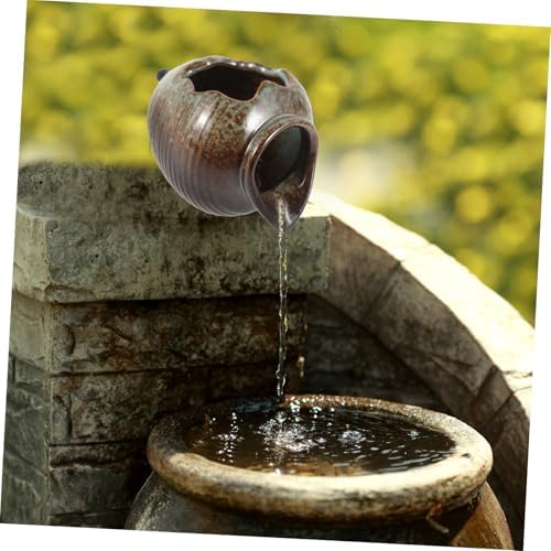 Mipcase Small Ceramic Fountain Outdoor Garden Decor