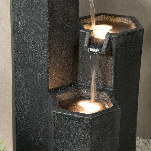 2795 Inch H Outdoor Water Fountain with LED Light and Pump