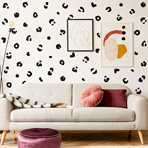 Black Vinyl Jungle Cheetah Spot Wall Decals