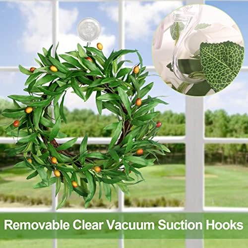 2 Pack Suction Cup Wreath Hanger for Glass and Smooth Surfaces