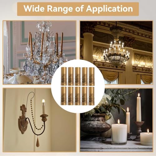 Chandelier Candle Covers 10PCS E14 3 Inch Socket Covers with Drip Design
