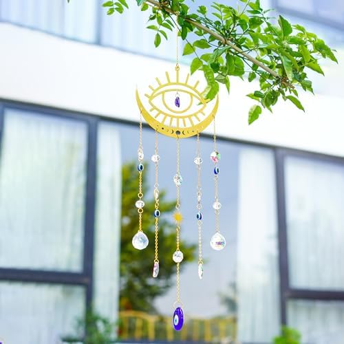 HD Crystal Suncatcher Evil Eye Decor for Windows