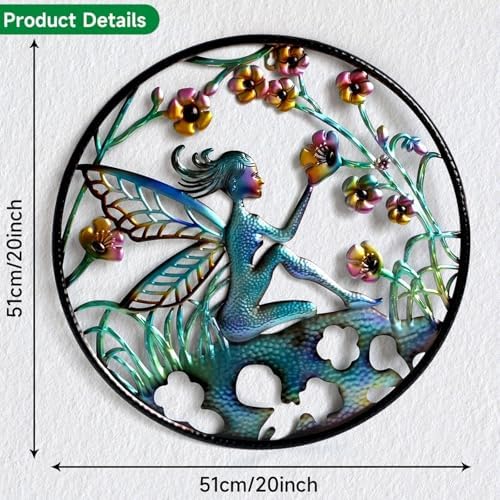 Shorayn 20 Inch Fairy Wall Art Outdoor Decor