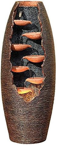 John Timberland Nathan Seven Cascade 35 Inch Freestanding Fountain