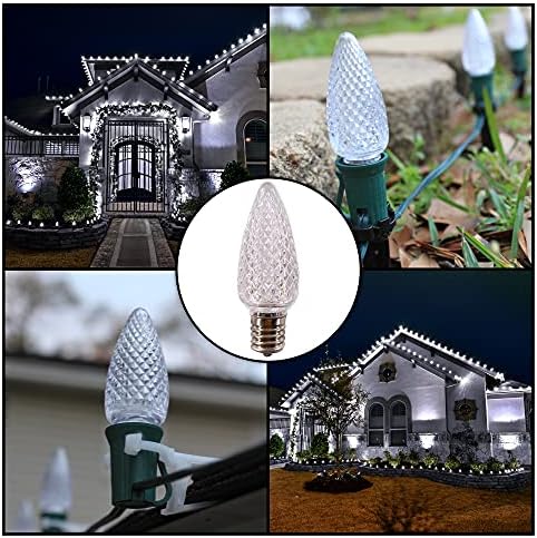 MIK Solutions C9 LED Cool White Replacement Bulbs Pack of 25 E17 Socket