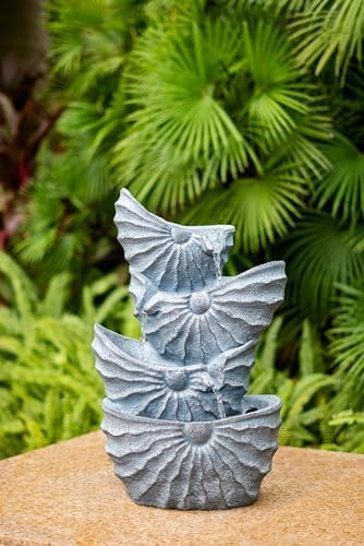 Decorative 4 Tier Nautilus Shell Water Fountain with Light 1