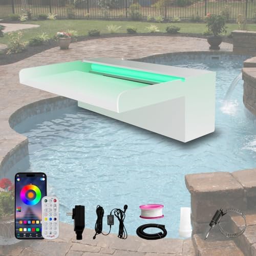 Pamopamo Pond Waterfall Spillway with LED Light