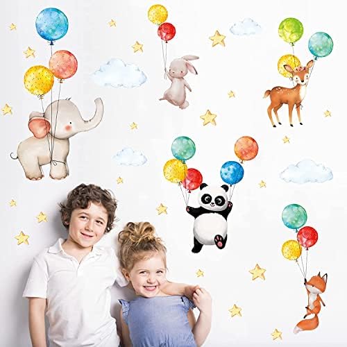 TOARTi Cartoon Animals Wall Stickers for Kids Room Decor