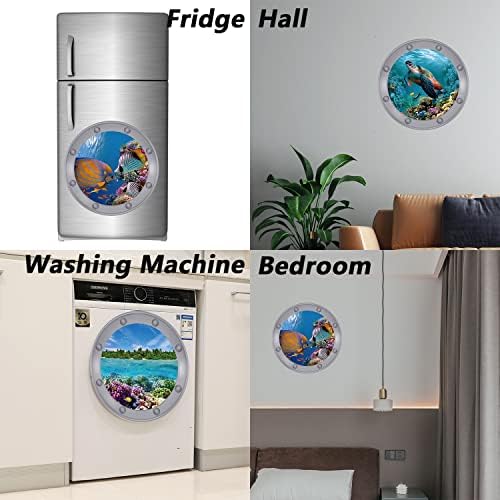 3PCS Ocean Animal Wall Stickers - Fish Turtle Coral Decor
