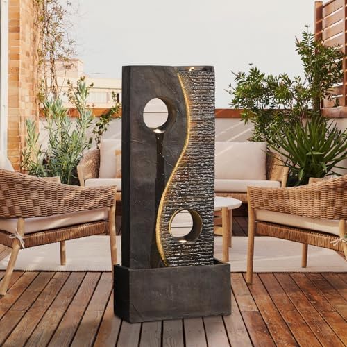 Tankana 47 Inches Freestanding Fountain with LED Light