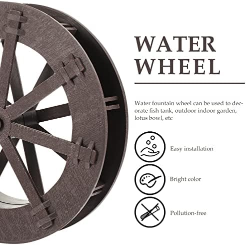 Yardwe Miniature Plastic Water Wheel Fountain Decor