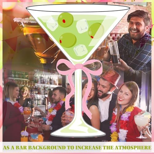 Janlaugh 5 Ft Large Martini Wall Decor DIY Cutouts Stickers