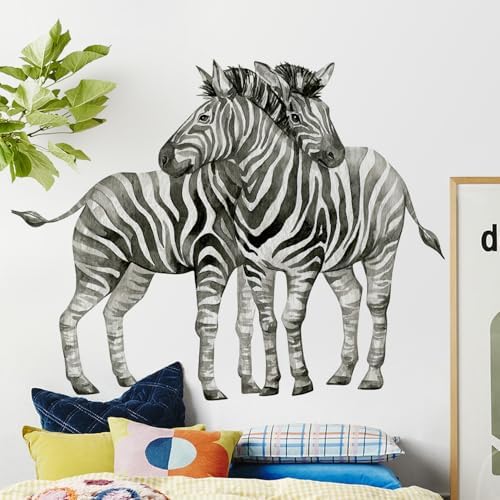 Zebra Wall Decals for Kids Bedroom Classroom Home Decoration