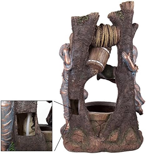 Pure Garden W150178 Lighted Bronze Outdoor Fountain