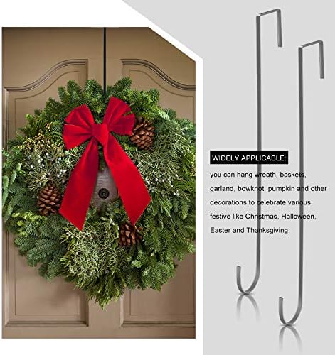 Hotop 15 Inch Wreath Hangers Black 4 Pack