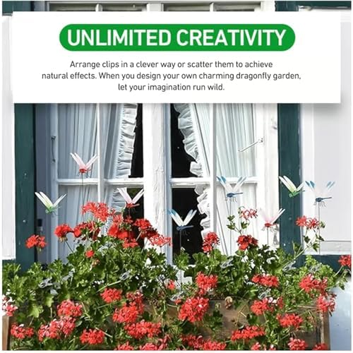 3D Dragonfly Garden Decor Clips with Bug Repellent