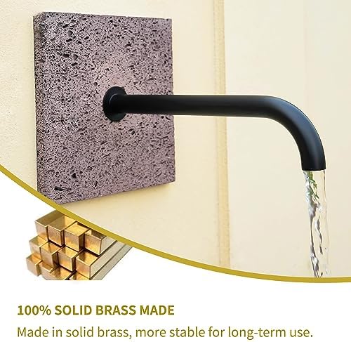 Solid Brass Fishhook Water Spout for Fountains and Ponds