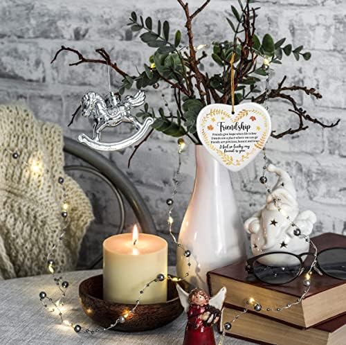 PNTKION Heart Shape Ceramic Friendship Keepsake Sign