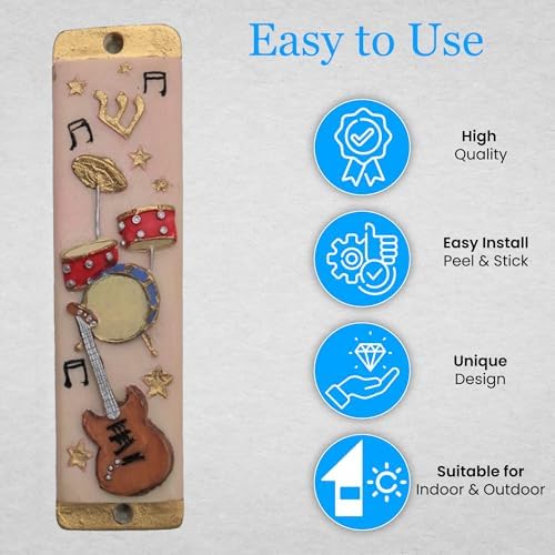 Majestic Giftware 4 Inch Ceramic Mezuzah with Mountains Design