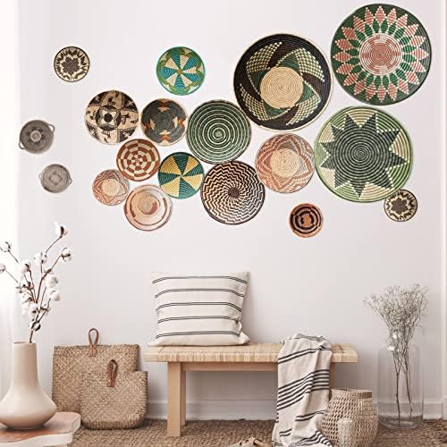 Glenmal 18 Pcs Boho Round Wall Sticker Decor