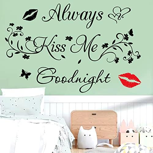 Aeways Kiss Me Goodnight Wall Decals Decor Sticker