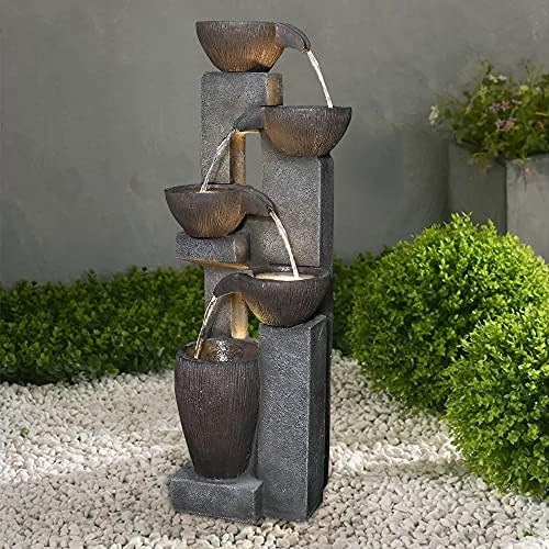 Naturefalls 5-Tier Indoor Water Fountain with LED Lights