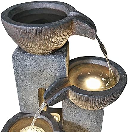 Naturefalls 5-Tier Indoor Water Fountain with LED Lights