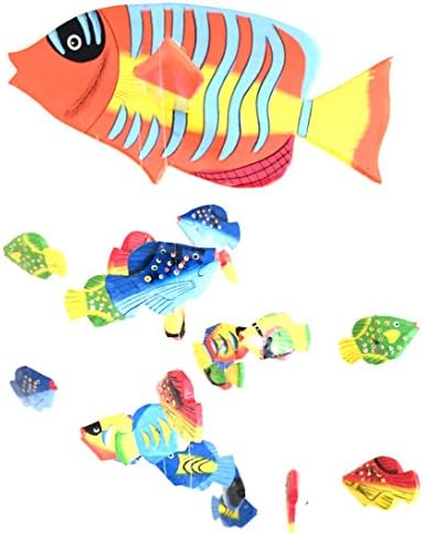 Fish Wind Chime Wooden Mobile - Hand Painted Tropical Nautical Decor