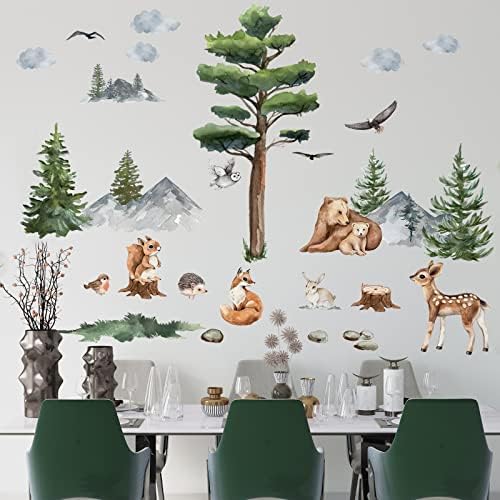 Jungle Animals Wall Decals for Kids Bedroom Playroom Decor