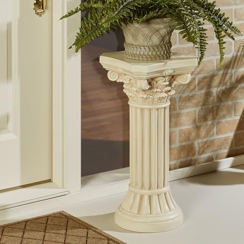 Touch of Class Corinthian Column Pedestal - Ivory Wash