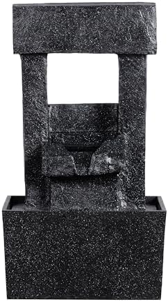 GOSSI Outdoor Waterfall Fountain with Zen LED Lights