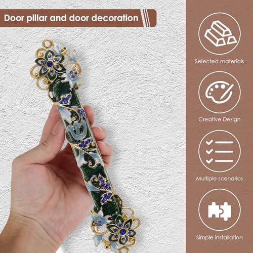 Hand Painted Mezuzah with Scroll for Door Frame