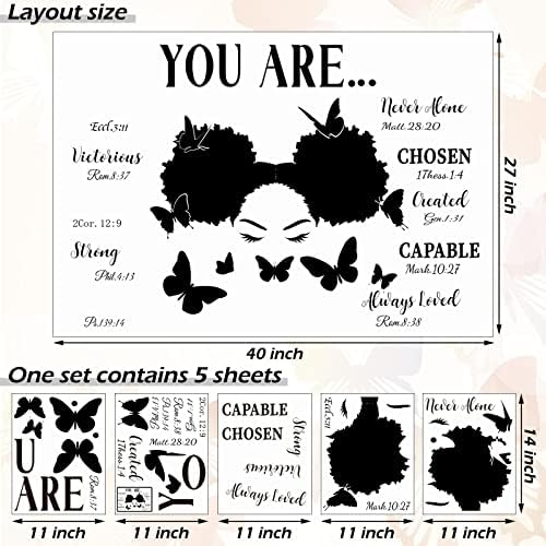 Chinco Black Girl Wall Decals for Bedroom Decor