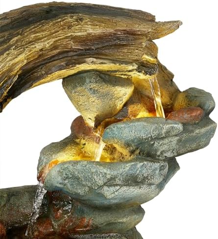 Alpine Corporation WIN1554S Curved Trunk Stone Fountain