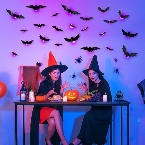 Halloween 3D Lighted Bats Wall Decor