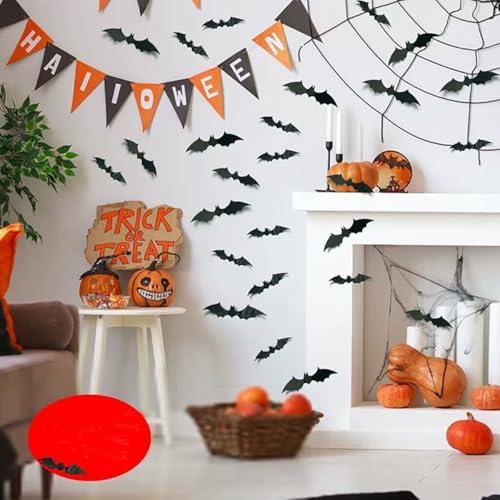 Halloween Bats Decoration 16PCS 3D Realistic PVC Stickers